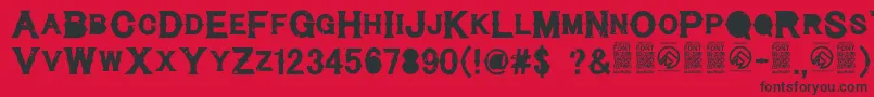 CynicalhillsRegular Font – Black Fonts on Red Background