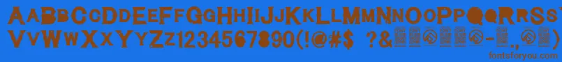CynicalhillsRegular Font – Brown Fonts on Blue Background