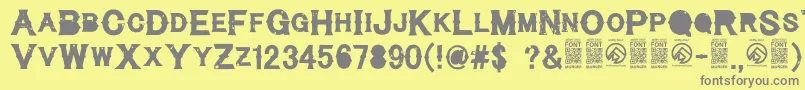CynicalhillsRegular Font – Gray Fonts on Yellow Background