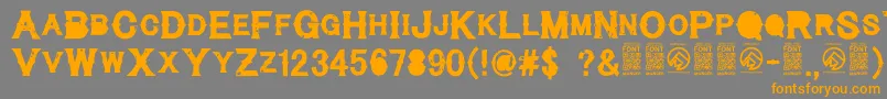 More about CynicalhillsRegular Font CynicalhillsRegular Font – Orange Fonts on Gray Background