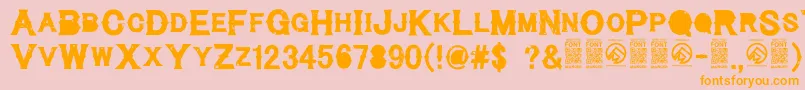 CynicalhillsRegular Font – Orange Fonts on Pink Background