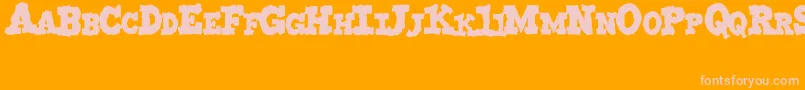 MonstruoJedagraphicx Font – Pink Fonts on Orange Background