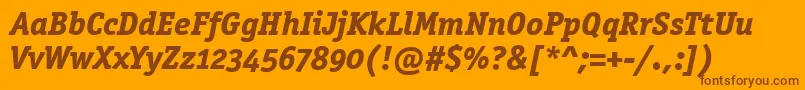 OfficinasermdositcttРџРѕР»СѓР¶РёСЂРЅС‹Р№РљСѓСЂСЃРёРІ Font – Brown Fonts on Orange Background