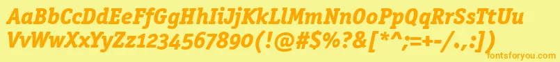 OfficinasermdositcttРџРѕР»СѓР¶РёСЂРЅС‹Р№РљСѓСЂСЃРёРІ Font – Orange Fonts on Yellow Background