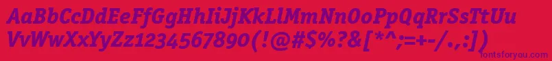 フォントOfficinasermdositcttРџРѕР»СѓР¶РёСЂРЅС‹Р№РљСѓСЂСЃРёРІ – 赤い背景に紫のフォント