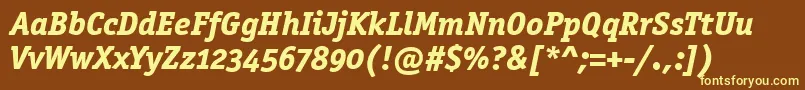 OfficinasermdositcttРџРѕР»СѓР¶РёСЂРЅС‹Р№РљСѓСЂСЃРёРІ Font – Yellow Fonts on Brown Background