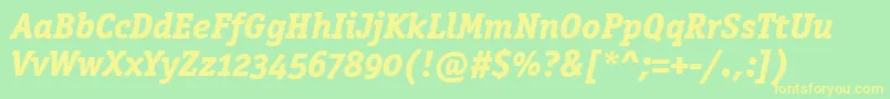 OfficinasermdositcttРџРѕР»СѓР¶РёСЂРЅС‹Р№РљСѓСЂСЃРёРІ Font – Yellow Fonts on Green Background
