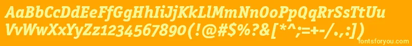OfficinasermdositcttРџРѕР»СѓР¶РёСЂРЅС‹Р№РљСѓСЂСЃРёРІ Font – Yellow Fonts on Orange Background