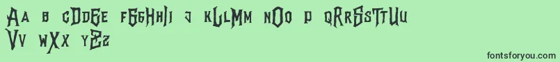 Vertigodeathdemo Font – Black Fonts on Green Background