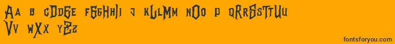 Vertigodeathdemo Font – Black Fonts on Orange Background