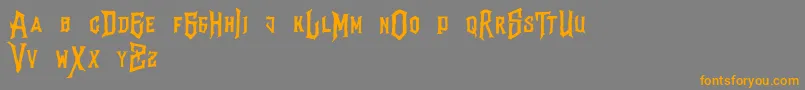 Police Vertigodeathdemo – polices orange sur fond gris