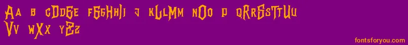 Vertigodeathdemo Font – Orange Fonts on Purple Background
