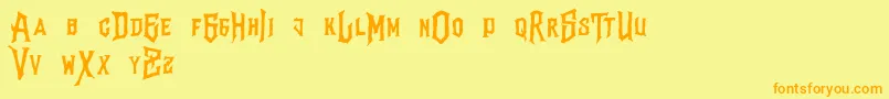 fuente Vertigodeathdemo – Fuentes Naranjas Sobre Fondo Amarillo