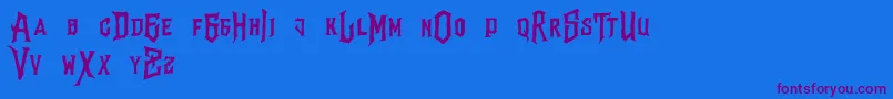 Vertigodeathdemo Font – Purple Fonts on Blue Background