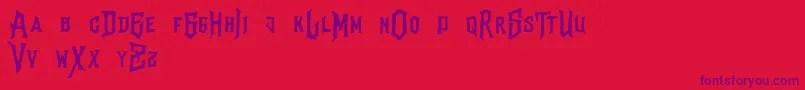 Vertigodeathdemo Font – Purple Fonts on Red Background