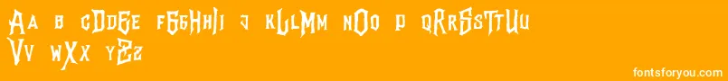 Vertigodeathdemo Font – White Fonts on Orange Background