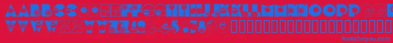 Sunshinekiddyfont Font – Blue Fonts on Red Background