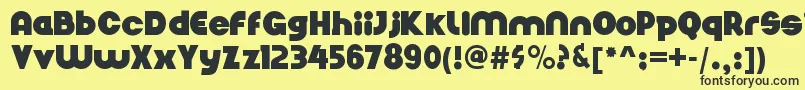 Nickelbumpy Font – Black Fonts on Yellow Background