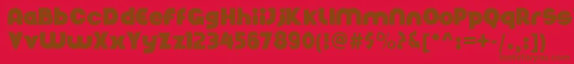 Nickelbumpy Font – Brown Fonts on Red Background