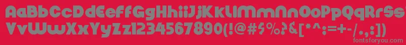 Nickelbumpy Font – Gray Fonts on Red Background