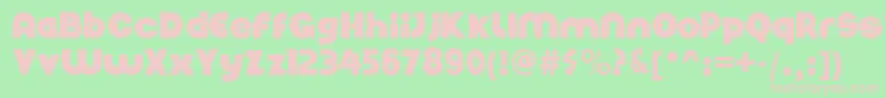 Czcionka Nickelbumpy – różowe czcionki na zielonym tle