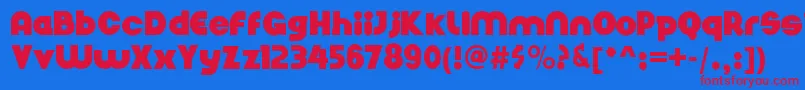 Nickelbumpy Font – Red Fonts on Blue Background