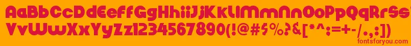 Nickelbumpy Font – Red Fonts on Orange Background