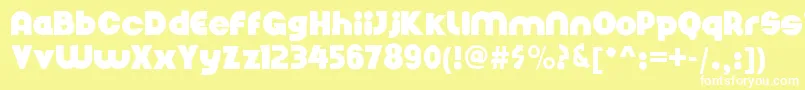 Nickelbumpy Font – White Fonts on Yellow Background