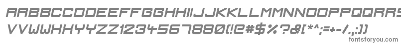 IgnisEtGlaciesSharpBolditalic Font – Gray Fonts on White Background