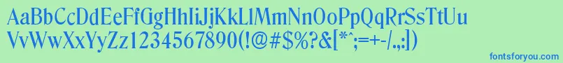 DenverserialMediumRegular Font – Blue Fonts on Green Background