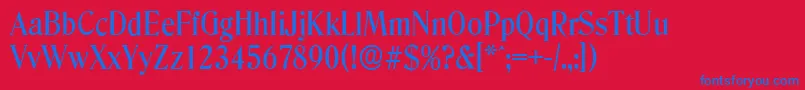 DenverserialMediumRegular Font – Blue Fonts on Red Background