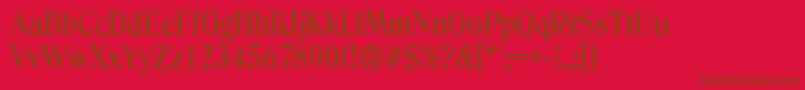 DenverserialMediumRegular Font – Brown Fonts on Red Background