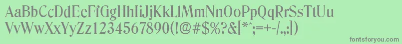 DenverserialMediumRegular Font – Gray Fonts on Green Background
