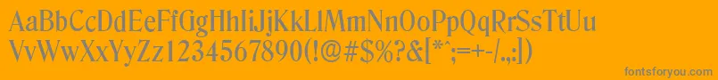 DenverserialMediumRegular Font – Gray Fonts on Orange Background