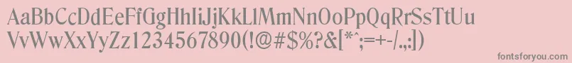 Police DenverserialMediumRegular – polices grises sur fond rose