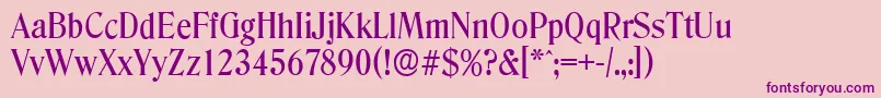 DenverserialMediumRegular Font – Purple Fonts on Pink Background