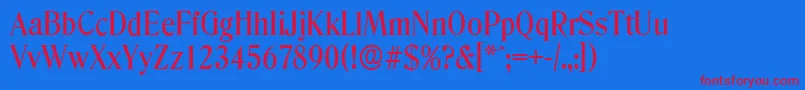 DenverserialMediumRegular Font – Red Fonts on Blue Background
