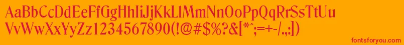 DenverserialMediumRegular Font – Red Fonts on Orange Background