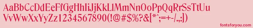 DenverserialMediumRegular-Schriftart – Rote Schriften auf rosa Hintergrund