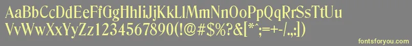 DenverserialMediumRegular Font – Yellow Fonts on Gray Background