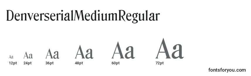 Размеры шрифта DenverserialMediumRegular