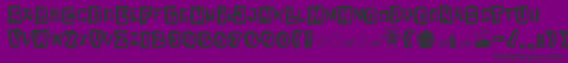 TartarSauceErc-Schriftart – Schwarze Schriften auf violettem Hintergrund