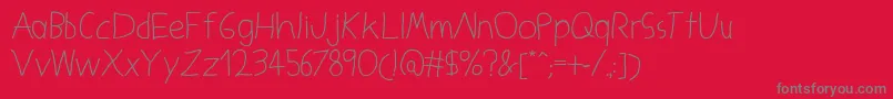 KidsFuture Font – Gray Fonts on Red Background
