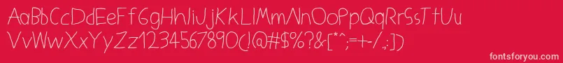 KidsFuture Font – Pink Fonts on Red Background
