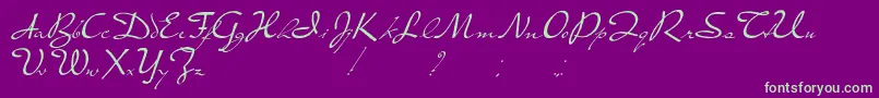 PresterJohn Font – Green Fonts on Purple Background