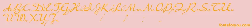 PresterJohn Font – Orange Fonts on Pink Background