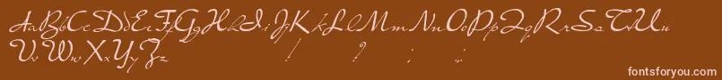 PresterJohn Font – Pink Fonts on Brown Background