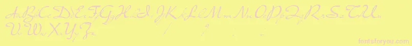 PresterJohn Font – Pink Fonts on Yellow Background