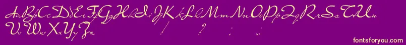 PresterJohn Font – Yellow Fonts on Purple Background