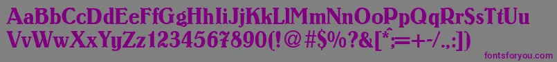 LouisRegularDb Font – Purple Fonts on Gray Background